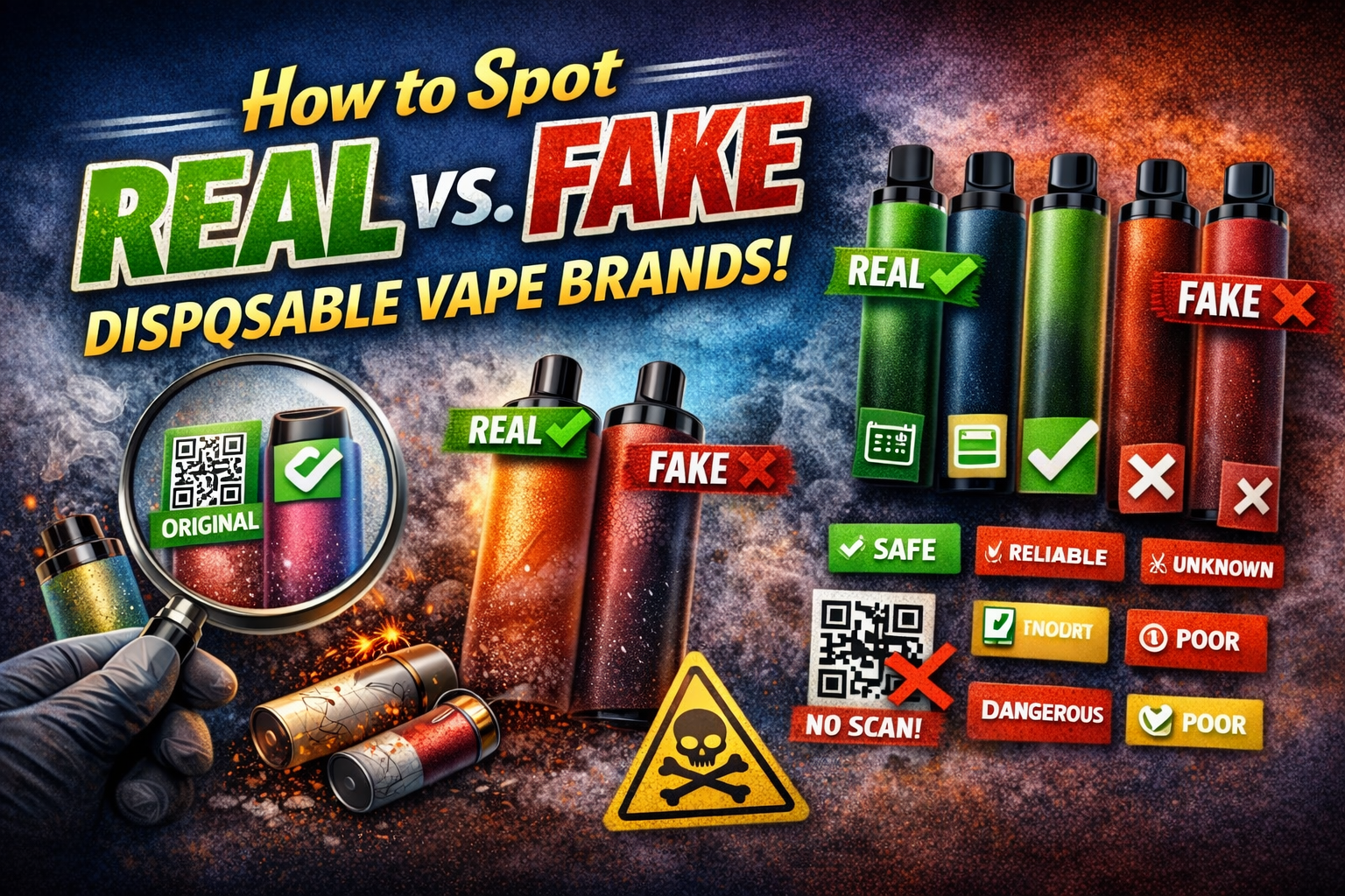 How to Spot Real vs. Fake Disposable Vape Brands